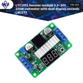  LTC1871 mare-regulator de putere power boost modul de 100W 3,5 V~30V cu dual LED voltmetru potențial convertor super LM2577