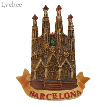  Lychee Viața Barcelona Bisericii Model Frigider Magneți De Suveniruri Frigider Autocolante Copii Cadouri Petrecere Acasă Decorare