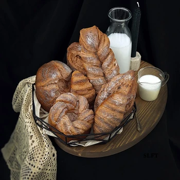  magazin magazin de decor fals alimentare a afișa elemente de recuzită de simulare Bagheta franceză bate obraznic Ovăz Ficelle Croissant negru pâine de secară model