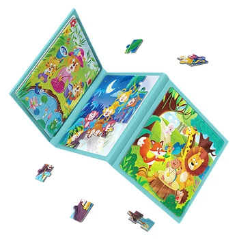  Magnetic Puzzle-Uri Pentru Copii Montessori Jucarii Amuzante De Desene Animate Puzzle-Uri, Cărți Pentru Copii Jucarii Educative Pentru Copii De Magneți De Bord Inteligente Jocuri