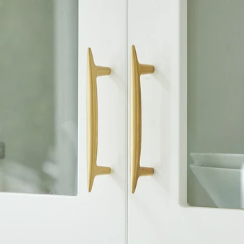  Maner din alama Nordic Light lux sertar, ușa dulapului de pantofi cabinet modern, simplu cupru pur aur masiv mâner lung