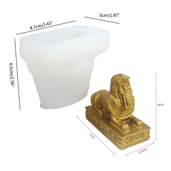  Manual Sfinx Egiptean de Rășină Mucegai 3D DIY GreatSphinx Fata Epoxidice Rășină de Turnare Mucegai Silicon Rășină Ceara Instrumente de Ambarcațiuni 