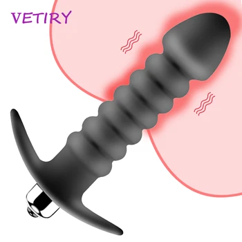  Masculin, Prostata Pentru Masaj Vibrator Butt Plug Anal Plug Vibrator Din Silicon Anal Margele Vagin Stimulator Pentru Adulti Jucarii Sexuale Pentru Femei Barbati