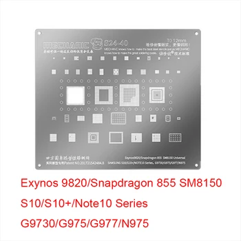  Mecanic BGA Reballing Matrita pentru Samsung Exynos 9820/Snapdragon 855 SM8150 S10/S10+/Note10 G9730 Puterea PROCESORULUI WIFI Audio IC Cip