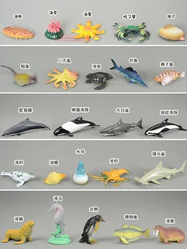  MINI moale din pvc eco-friendly plastic animale marine sea model animal de jucărie 24BUC/lot 3-5CM