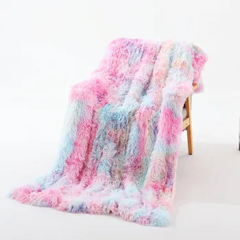  Moale si pufos de plus hug pătură de cristal fleece pătură caldă blana artificiala pătură potrivit pentru pat, canapea decor acasă
