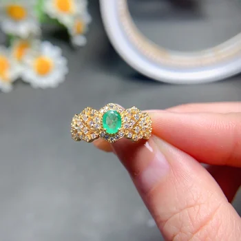  Moda 925 sterling silver lux verde-smarald glamour zirconia de logodnă și verigheta pentru femei cadouri pentru Femei bijuterii