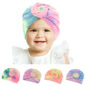  Moda Copil Nou-născut Fete Băiat poftă de mâncare Nod Pălărie Capota Folie Cap de Bumbac Musulman Beanie Cap Turban Pălării articole pentru acoperirea capului 1-6Y
