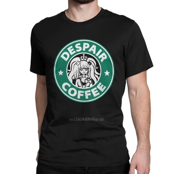  Moda Disperare Cafea Danganronpa T-Shirt pentru Bărbați Gât Rotund din Bumbac 100% Tricou de jocuri Video Anime Scurt Maneca Tee Cadou Haine