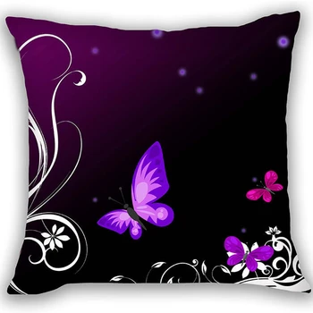  Modern Fluture Violet Arunca Pernă De Moda Fluturi Față De Pernă Decorative Pătrat Colorat Sham Două Părți Decorul Camerei