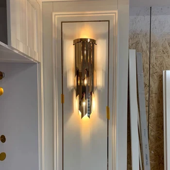  Moderne de Lux de Aur Lămpi de Perete Creative de Design Interior, Decor de Perete Tranșee Lampa Pentru Noptiera Dormitor Coridor Lampă de iluminat Acasă