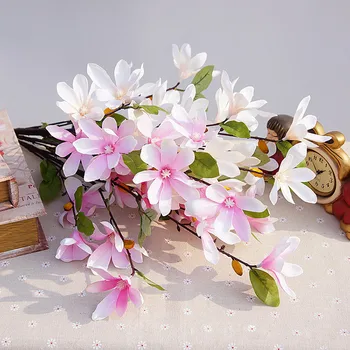  Mătase artificială Magnolia Fals Floare Fleur Artificielle Nunta Decor Acasă Partid accesoriu Flores decoracion para bodas