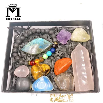  Naturale Cristal Mineral Specimen Cutie Cadou Set Pietre De Vindecare Si Pietre Pretioase Reiki Decor Acasă Pentru Colectarea Yoga