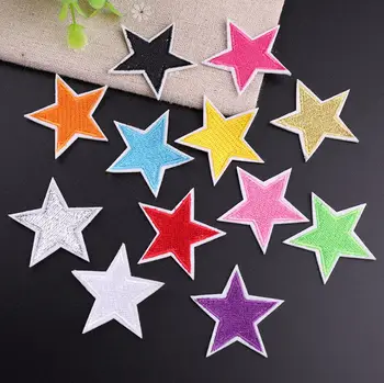  New Sosire 10 buc stele colorate patch-uri Brodate fier pe Motiv de desene animate Aplicatiile Îmbrăcăminte Pălărie Sac de pantof broderie accesoriu