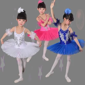  New Sosire Copii Balet Tutu Rochie Pufos Alb Fata Lacul Lebedelor Balet Dans Costum Swan Princess Performanță Rochie De Dans 89
