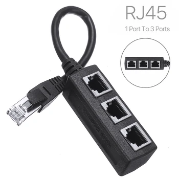  New Sosire RJ45 1 la 3 Internet Cablu Ethernet Splitter pentru PC Laptop de Înaltă Calitate LAN Network Extender Convertor Plug