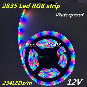  Noi 12V 2835 Led RGB benzi luminoase ridicate benzi cu led-uri 234 lampa led șapte culori allochroism cu lumini smd led strip Waterproof