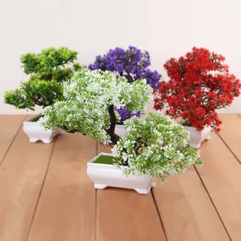  Noi Artificială Bonsai Pin Simulare Plastic Pin Copac Bonsai cu Oala de Masă False Ornamente de Plante Casa Gradina Decor 5 Culori