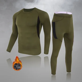  Noi De Iarnă Lenjerie De Corp Termică T Cămașă Bărbați Fleece Sport Toamna Termo Îmbrăcăminte Caldă Confortabil Cu Mâneci Lungi Comprimat Pantaloni
