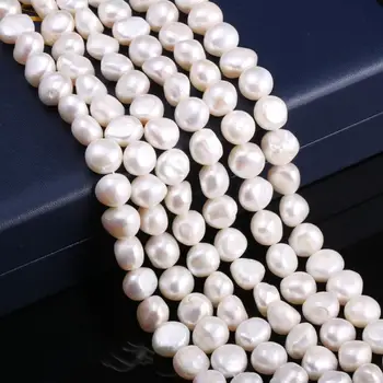  Noi Neregulate Margele Sidef Alb Simplu Și Elegant de Partid Bijuterii Cadou Pearl Dimensiune 12-13mm
