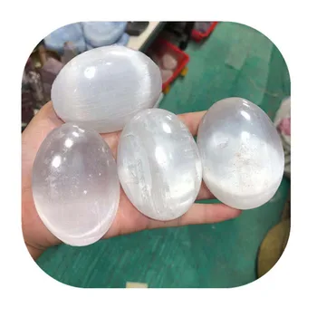  Noi sosiri de vindecare cristale masaj piatră prețioasă naturale alb cristale de selenit de palmier piatra pentru decoratiuni