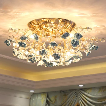  Nordic de Cristal Lampă de Tavan cu LED-uri Moderne de Decorare Camera de zi Dormitor Lumina de Cristal Plafon Montat Sala de Mese Lămpi Ceramice