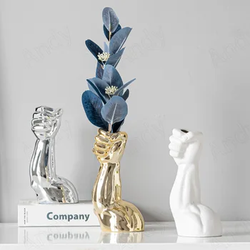  Nordic Vaze Ceramice Moderne Arta Corpului TV Cabinet Ornamente Manuale Muschiul Brațul Living Desktop Vaze de Flori Decor Acasă
