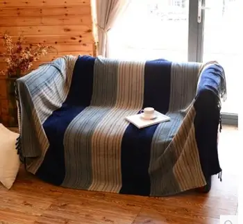  Nordice și Mediteraneene cu dungi canapea fir de bumbac pătură pat de acoperire pentru canapeaua arunca pătură prosop acasă texitle covor