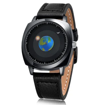  Noua Moda de Lux pentru Bărbați Ceas de Design Creativ de Rotație a Pământului Privesc Cerul Înstelat Impermeabil Cuarț Moda Câteva Ceasuri de mana