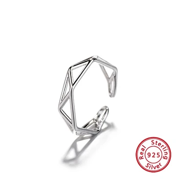  Noua Moda Trendy Geometrice Adjuestable Dimensiunea de Lux Minimalist Argint 925 Inele pentru Femei cu Farmec Bijuterii Fine Cadouri