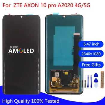  Original Pentru ZTE AXON Pro 10 A2020 4G 5G LCD Display AMOLED Touch Panel Screen Digitizer Asamblare Pentru AXON 10pro A10P3251 LCD