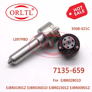  ORLTL 7135-659 Injector Common Rail Kit de Reparare Duza L097PBD Control Valve 9308-621C Pentru EJBR01901Z, KIA, HYUNDAI(EJBR00901Z)
