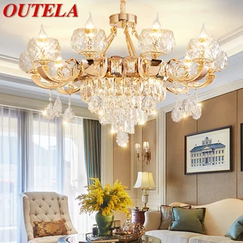 OUTELA Postmodern Candelabru de Aur de Epocă de Lux Cristal de Corpuri de iluminat LED Lumanare Decor pentru Casa Living Dormitor Hotel