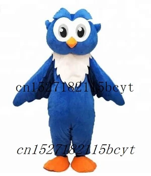  OWL albastru Mascota, Costume de Publicitate performanță Rochie Fancy Păsări Mascotter Cosplay de Desene animate de Halloween Îmbrăcăminte