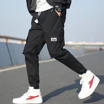  Pantaloni Barbati Nou Primăvara și Toamna Stil coreean Sport la Modă pentru Bărbați Pantaloni Casual, de Primavara Glezna-Legat de Brand de Moda Pantaloni de Marfă