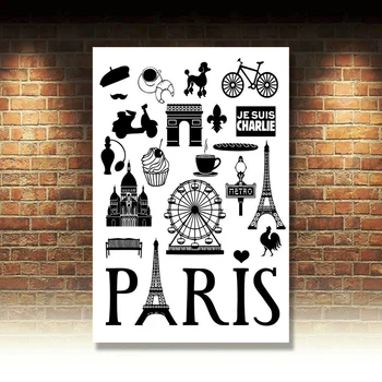  Paris, Franța Semn Placa De Metal De Inspiratie Plin De Umor De Călătorie De Arta De Imprimare