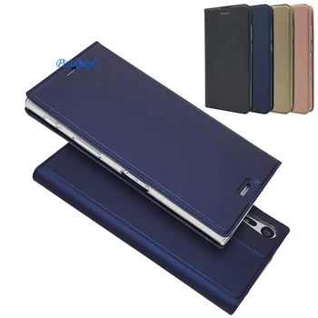  Peaktop Pentru Sony Xperia Z5 XP-XA XA1 XA2 XA3 Ultra XZ XZ1 XZ2 XZ3 Slim Magnetic de Tensiune din Piele Slot pentru Card de Suport Flip Acoperi Caz