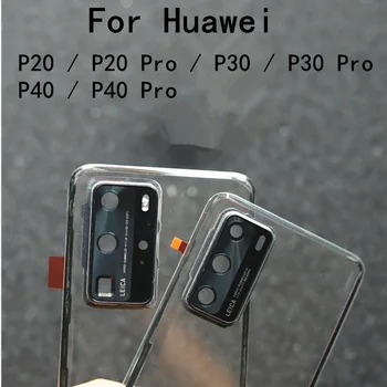  Pentru Huawei P30 P40 Pro Baterie Capac Negru De Sticlă Din Spate Transparent, Clar Locuințe Caz Pentru Huawei P20 P30 Pro Capacul Bateriei