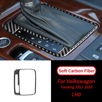  Pentru VW Touareg 2011-2018 Moale Fibra de Carbon Gear Shift Panoul de Autocolant Tapiterie Interior Auto Accesorii Auto Interior Consumabile