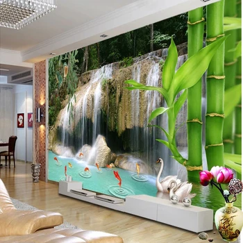  Personalizat Murale 3D Tapet Curge Apa Produce Bogăție Și Pictura pe Perete Camera de zi, Tema Hotelului de Fundal de Decor de Perete Fresce