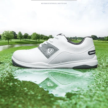  PGM Pantofi de Golf pentru Femei este rezistent la apa, Non-Alunecare Pantofi Buton Dantela Elastica Golf Adidasi de Golf pentru Femei Pantofi