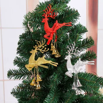  Pom De Crăciun Decorare Vacanță Cerb Cu Clopot Trompeta Cerb De Clopot De Crăciun Ornamente De Crăciun, Ornamente De Crăciun Pandantiv