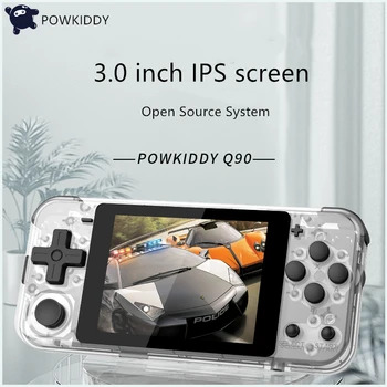 Powkiddy Q90 Portabil Retro Joc de Consola de 3 inch IPS Sistem Deschis Joystick Consola de jocuri Pentru PS1 GBA SFC FC GBC MD Emulator Joc