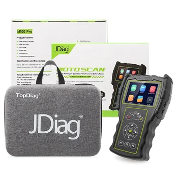  Produs nou Jdiag M100 Pro Moto Scanner Motocicleta Instrument de Diagnosticare+12V Baterie de Mașină de Testare en-Gros