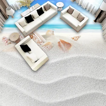  PVC autoadezive, rezistent la apa 3D Gresie, Tapet Modern pe Plajă Foto Shell Murală Baie Living Hârtie de Perete Sticker 3 D