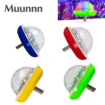  PwwQmm Auto Auto USB DJ RGB Mini Colorate Sunet de Muzică CONDUS de Vacanță Petrecere Karaoke Atmosfera Lampa de bun venit 5V Minge de Lumina Laser