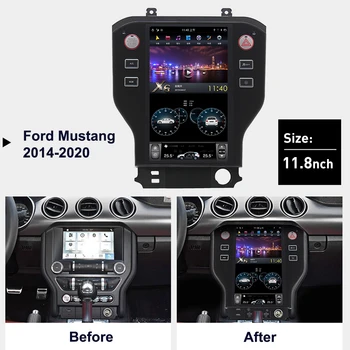  PX6 2 Din Radio Auto Bluetooth Android cu Ecran 9.0 Navigare GPS Multimedia Player Pentru Ford Mustang 2014 2018 AutoRadio Unitatea de Cap