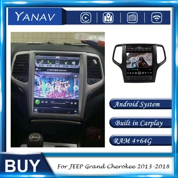  Radio auto Android Receptor Stereo Pentru JEEP Grand Cherokee 2013-2018 Navigare GPS cu Carplay Player Multimedia de Bandă Rcorder