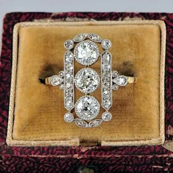  Rafinat Argint Culoare Cristal Inel pentru Mireasa Propunere de Logodna Accesorii de Nunta Elegant, Feminin, Inele Bijuterii de Epocă