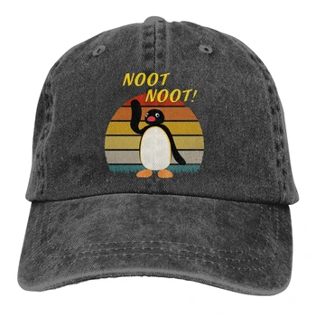  Reglabil Culoare Solidă Șapcă De Baseball Pentru Femei Spălat Bumbac Noot Noot Pinguin Amuzant Umor Kawaii Sport Femeie Pălărie